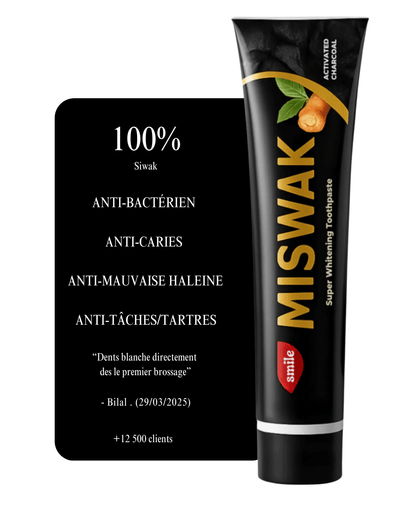 Dentifrice Miswak Charbon XXL 170g - Luvéa