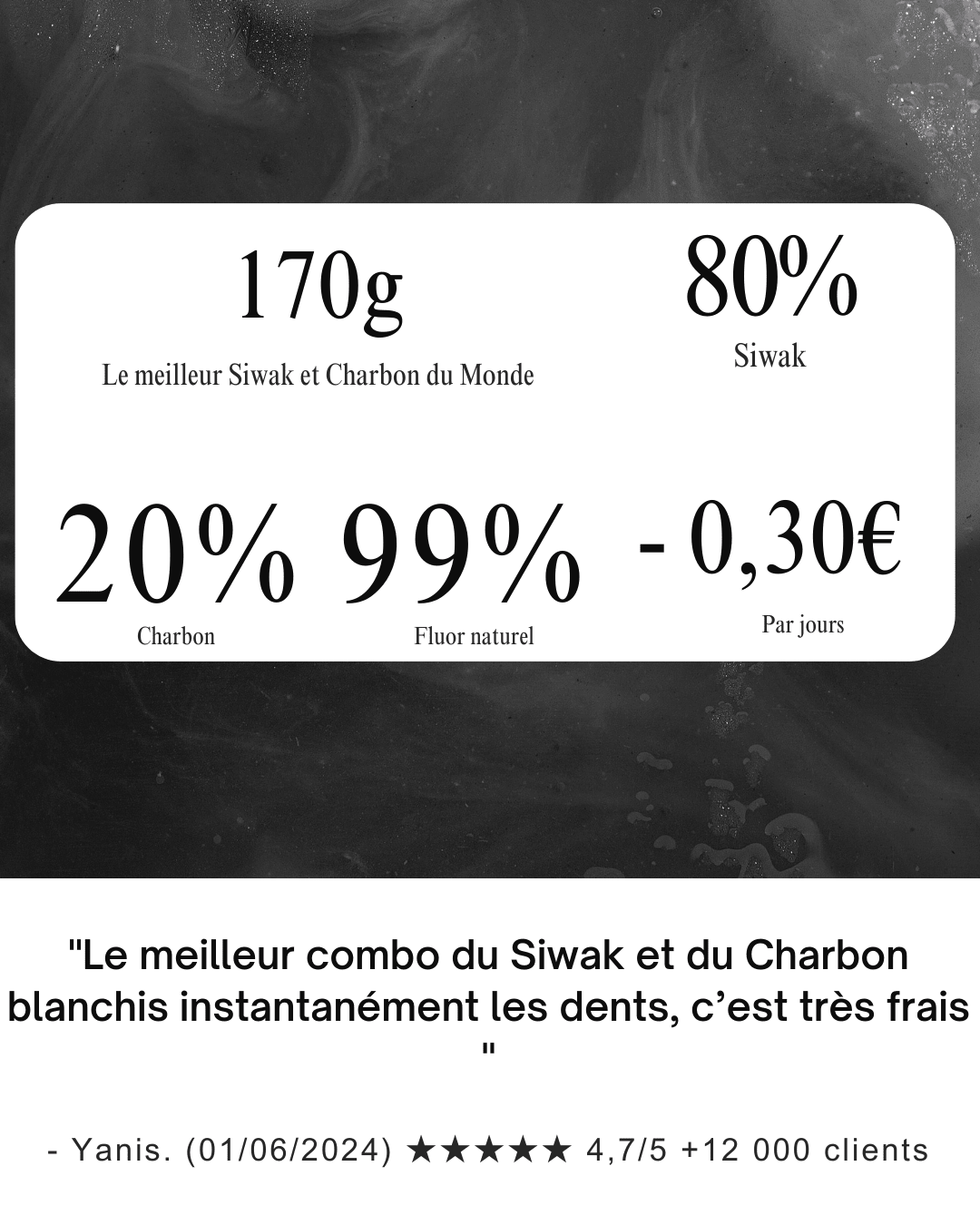 Dentifrice Miswak Charbon XXL 170g - Luvéa